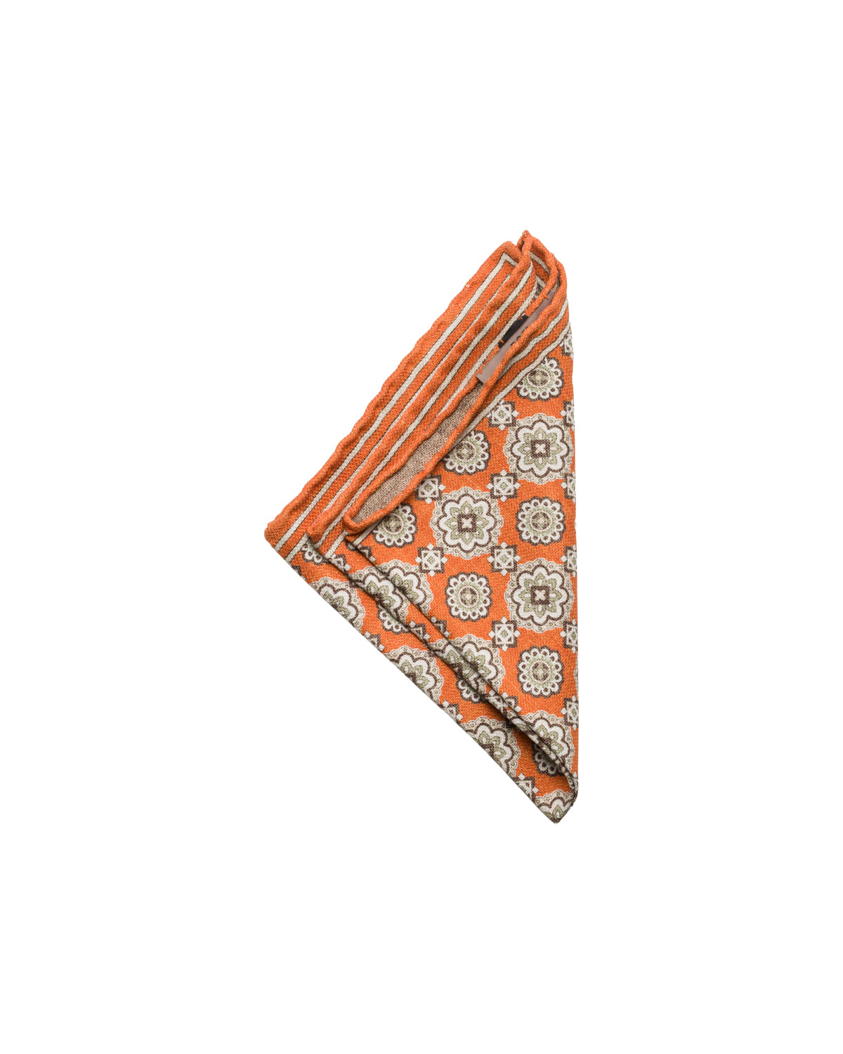Seiden Einstecktuch Doubleface handrolliert Orange