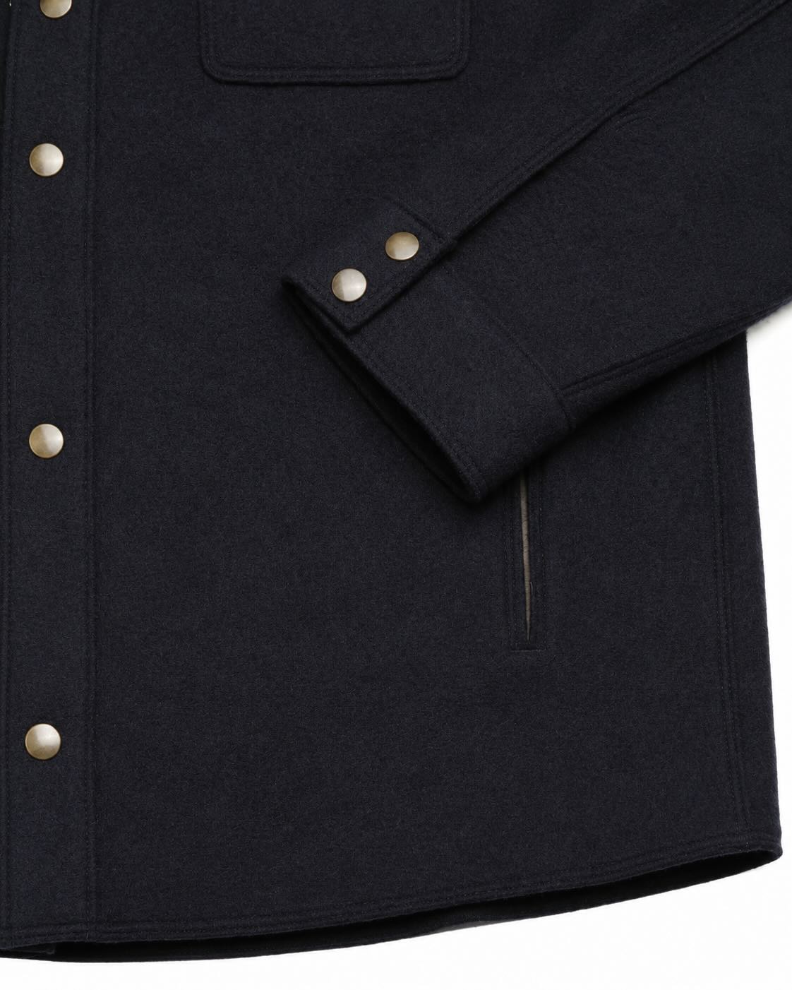 Overshirt Valentin aus Merinowolle in Dunkelblau
