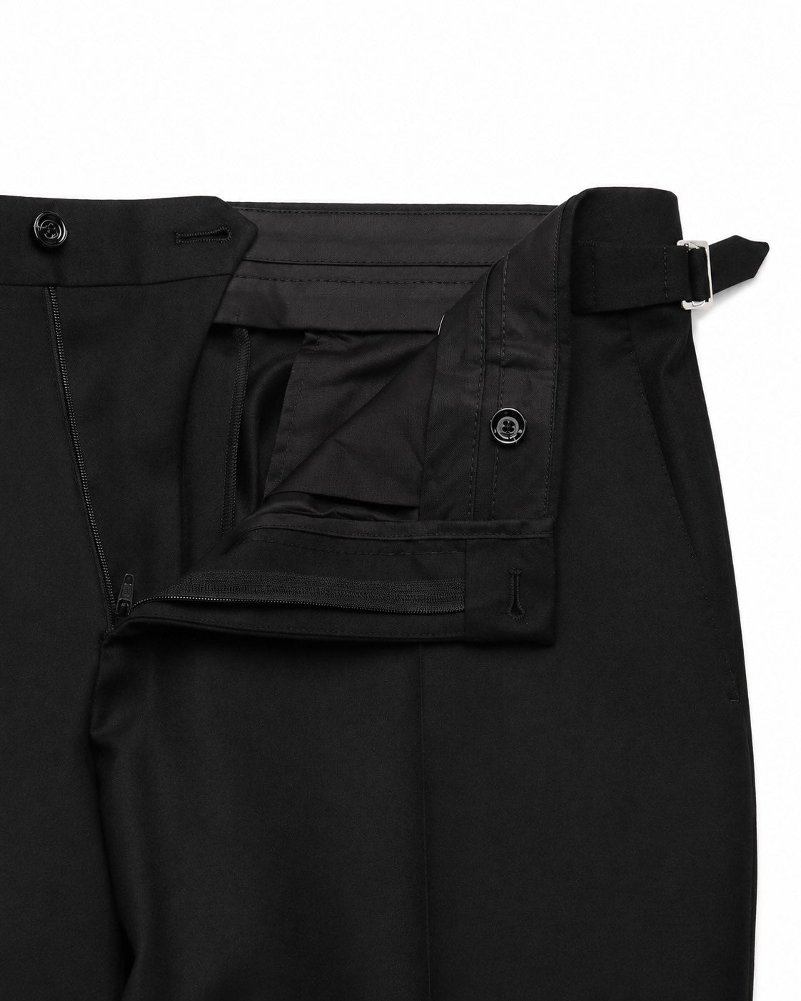 Black virgin wool and cashmere suit