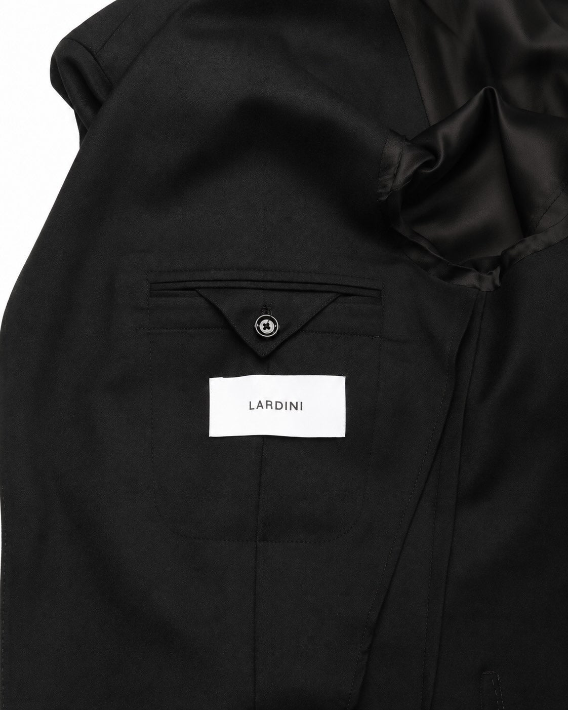 Black virgin wool and cashmere suit