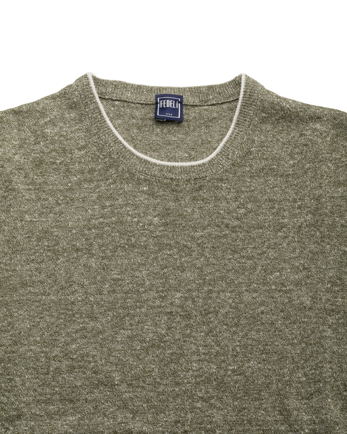 Strick T-Shirt Leinen Baumwolle Slim Fit