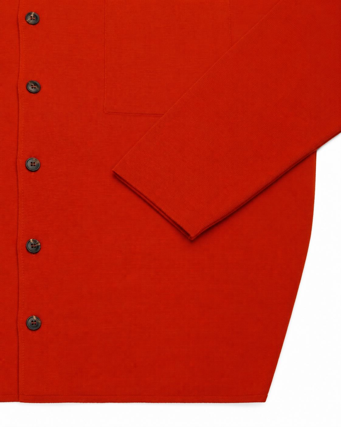 Oranges Overshirt aus Superfine 120’s Merinowolle