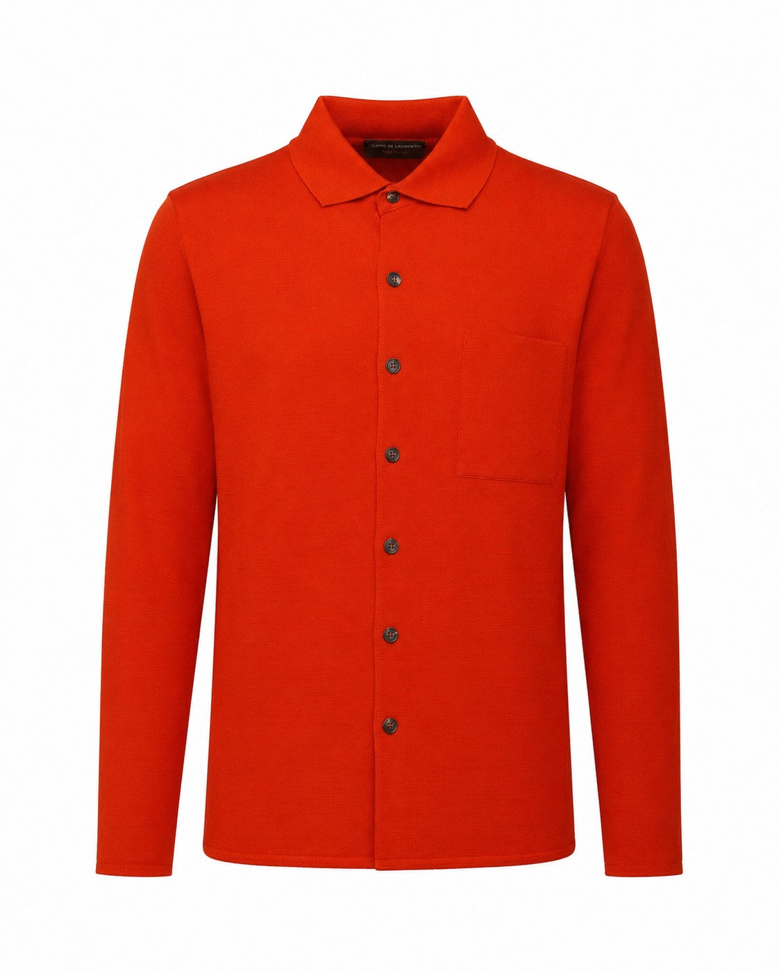 Oranges Overshirt aus Superfine 120’s Merinowolle