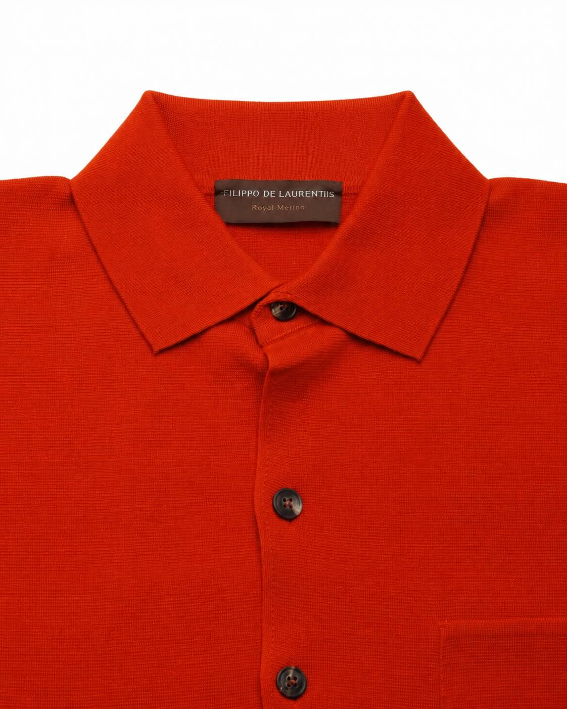 Oranges Overshirt aus Superfine 120’s Merinowolle