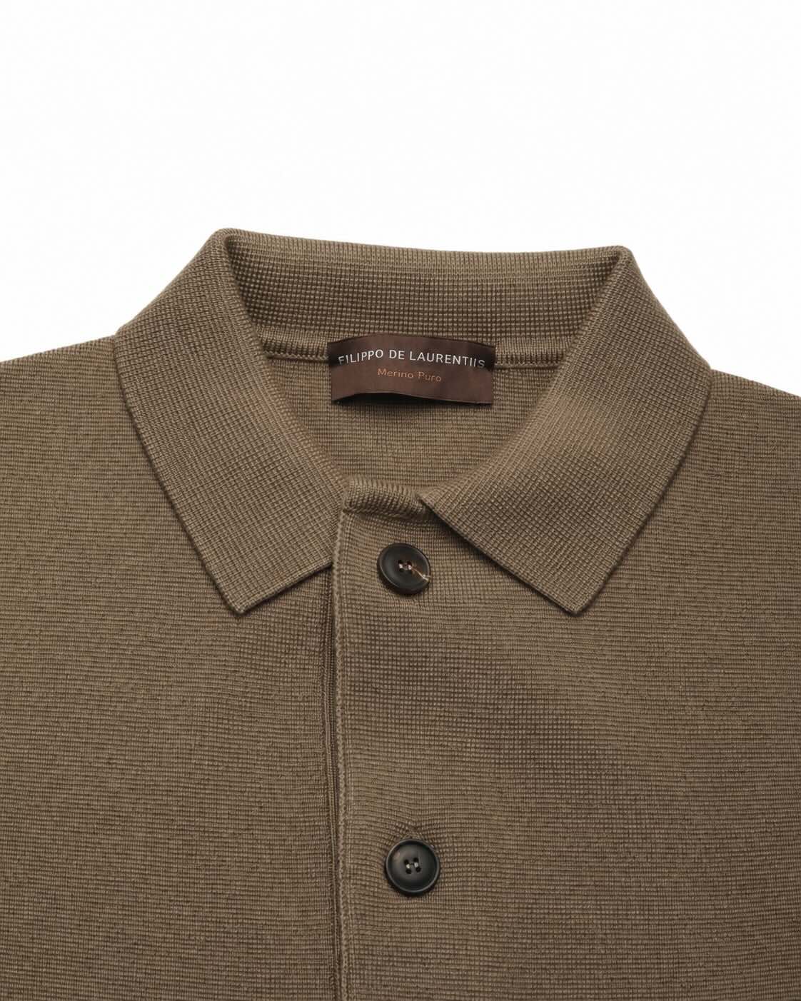 Taupefarbenes Overshirt aus Superfine Merinowolle