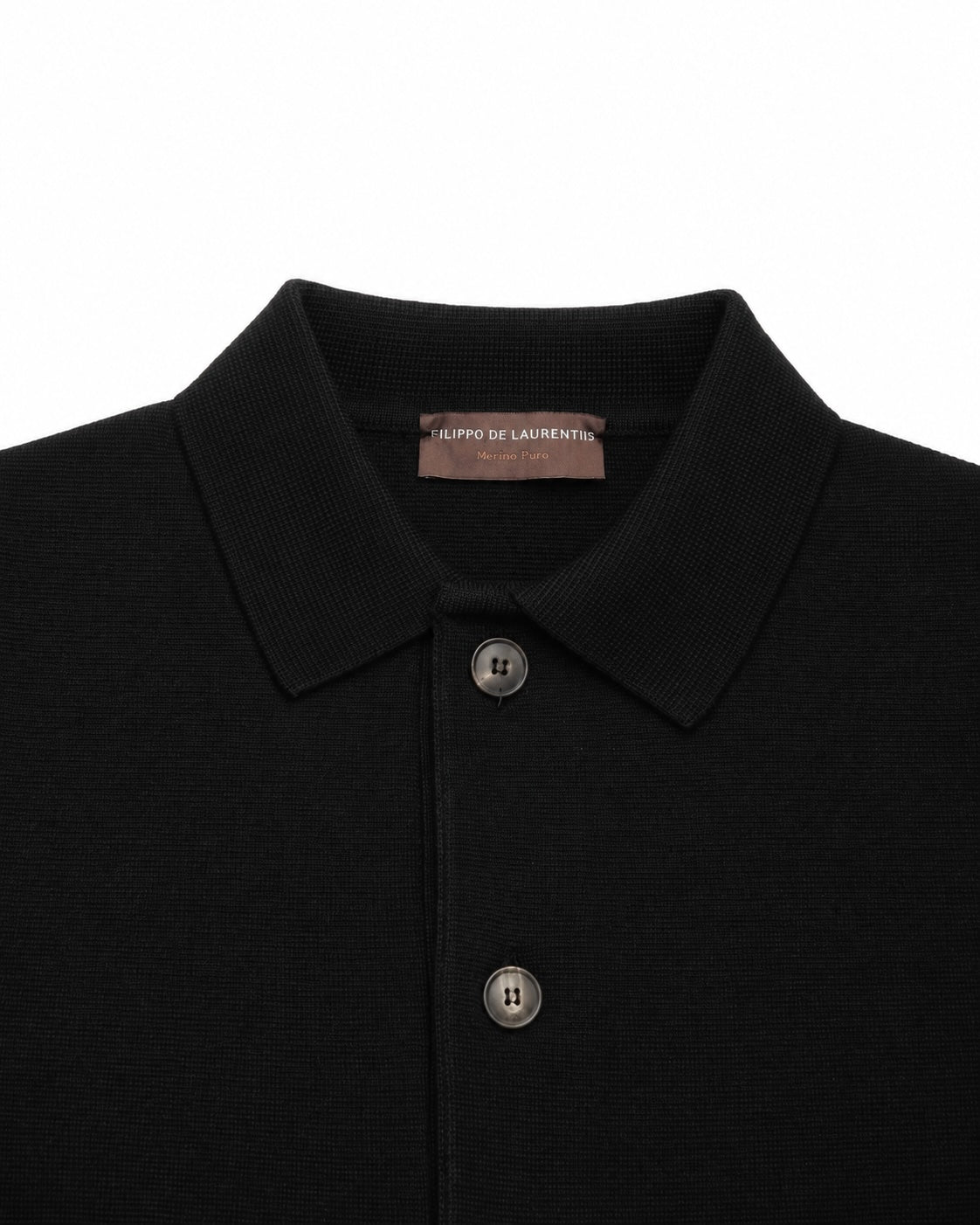 Schwarzes Overshirt aus Superfine Merinowolle