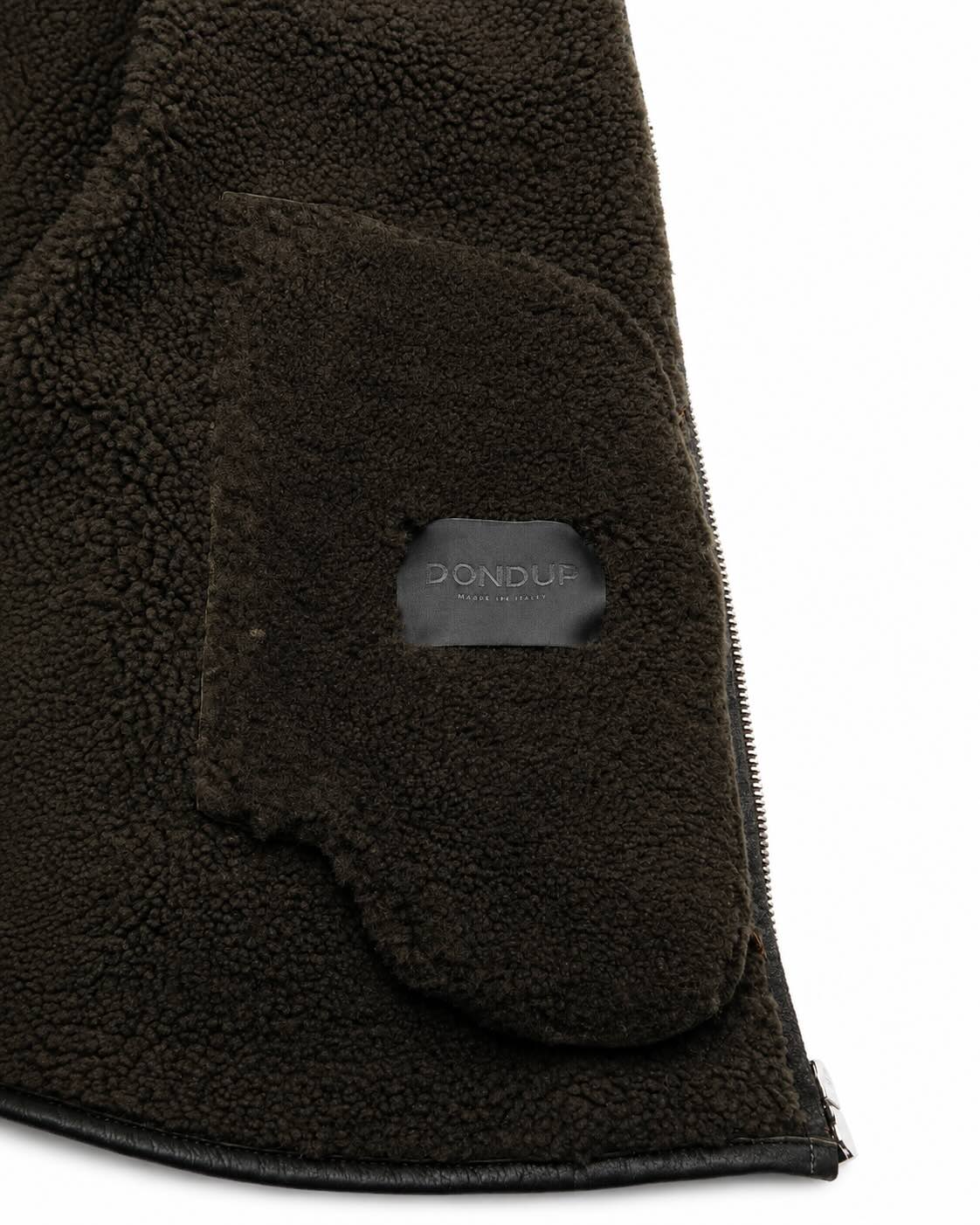Lambskin leather jacket with shearling