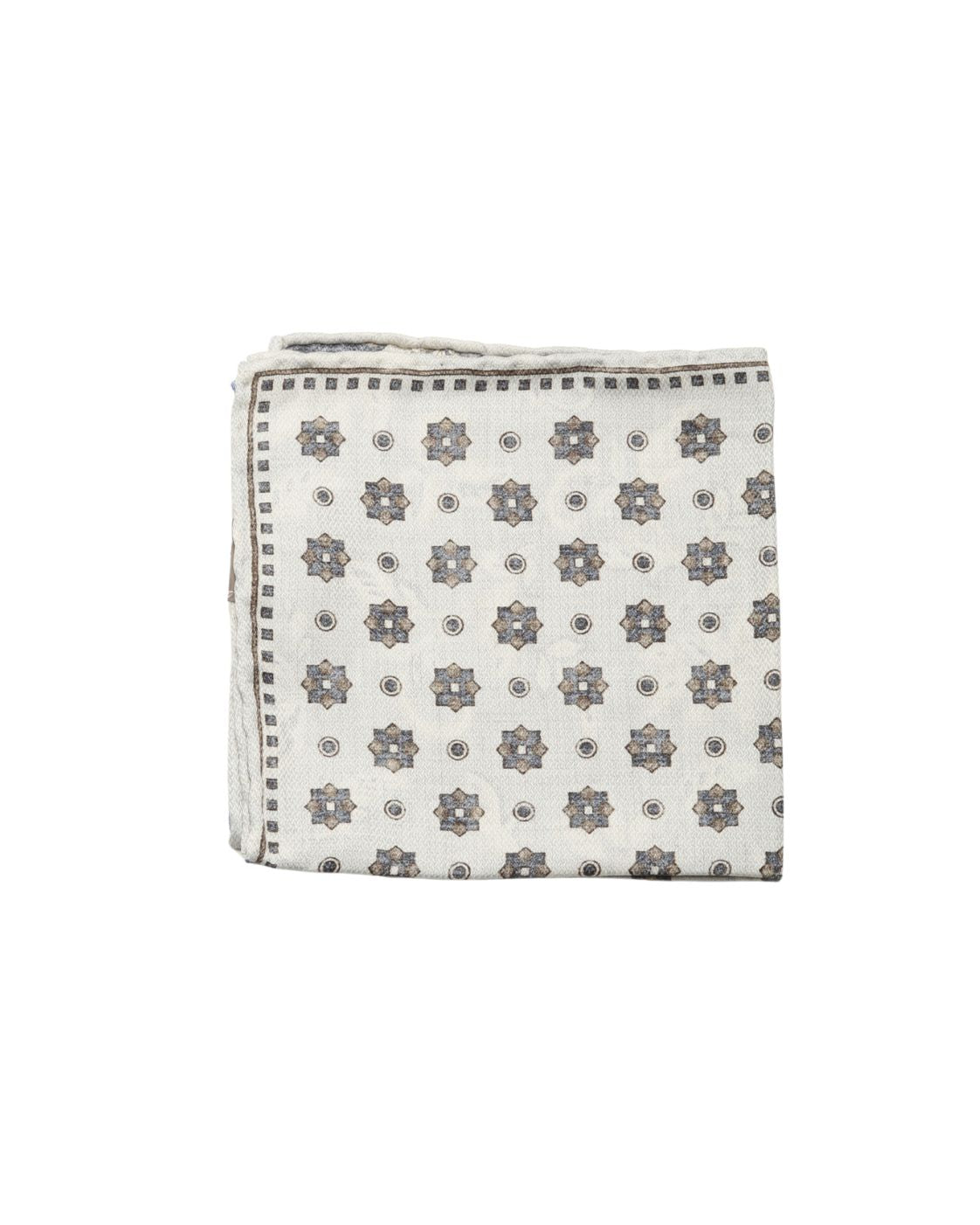 Seideneinstecktuch EASY mit floralem und geometrischem Muster
