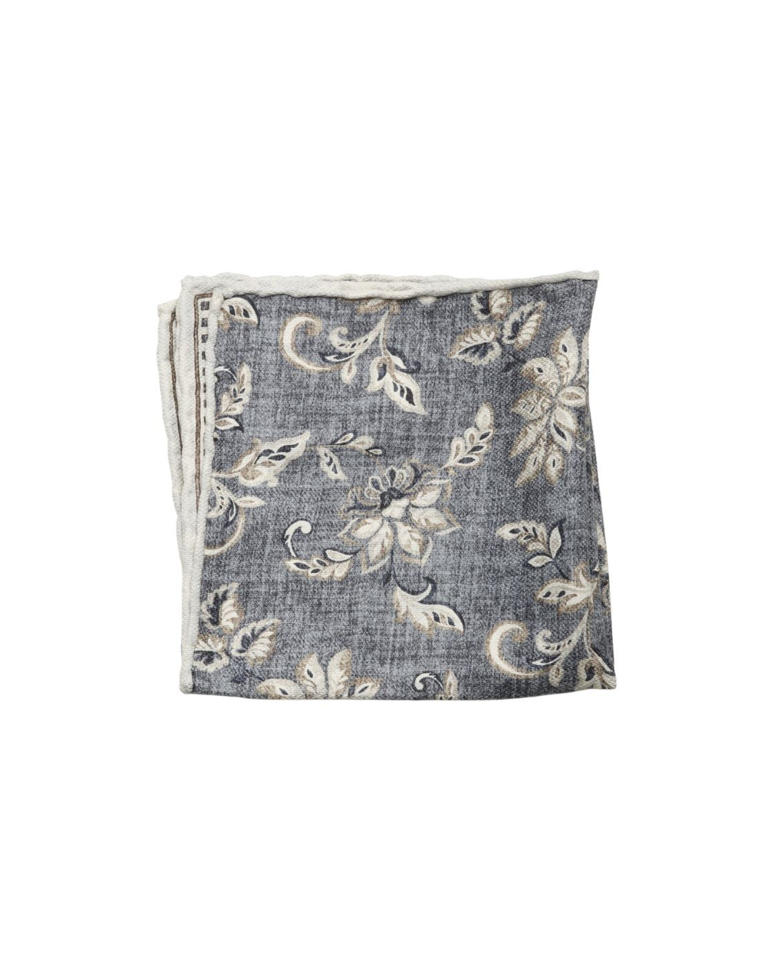 Seideneinstecktuch EASY mit floralem und geometrischem Muster