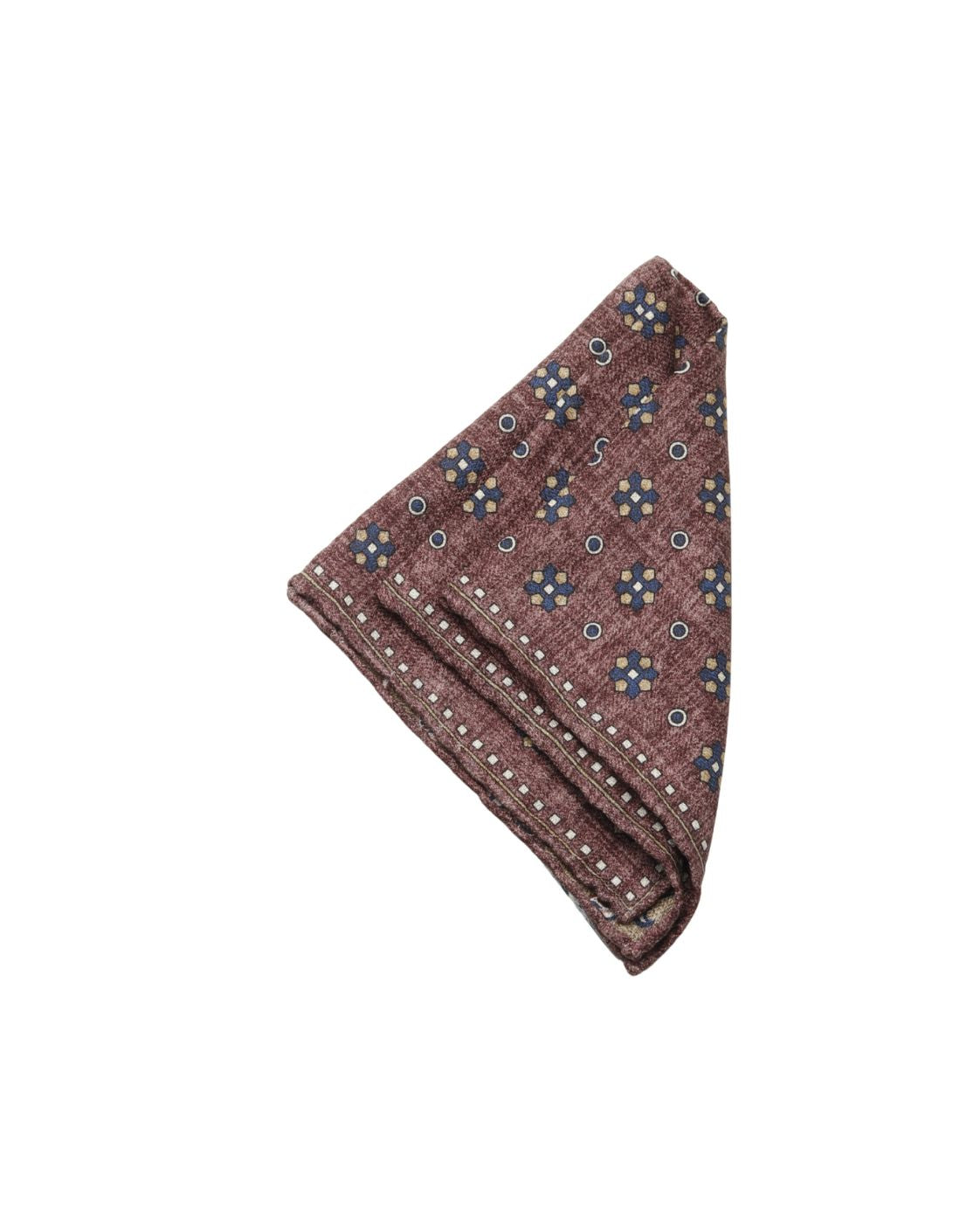 Einstecktuch EASY aus Seide mit floralem und geometrischem Muster