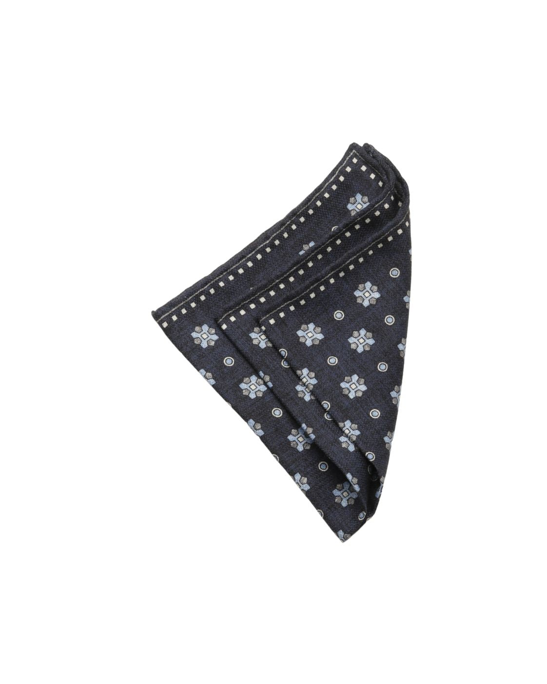 Seideneinstecktuch EASY mit floralem und geometrischem Muster