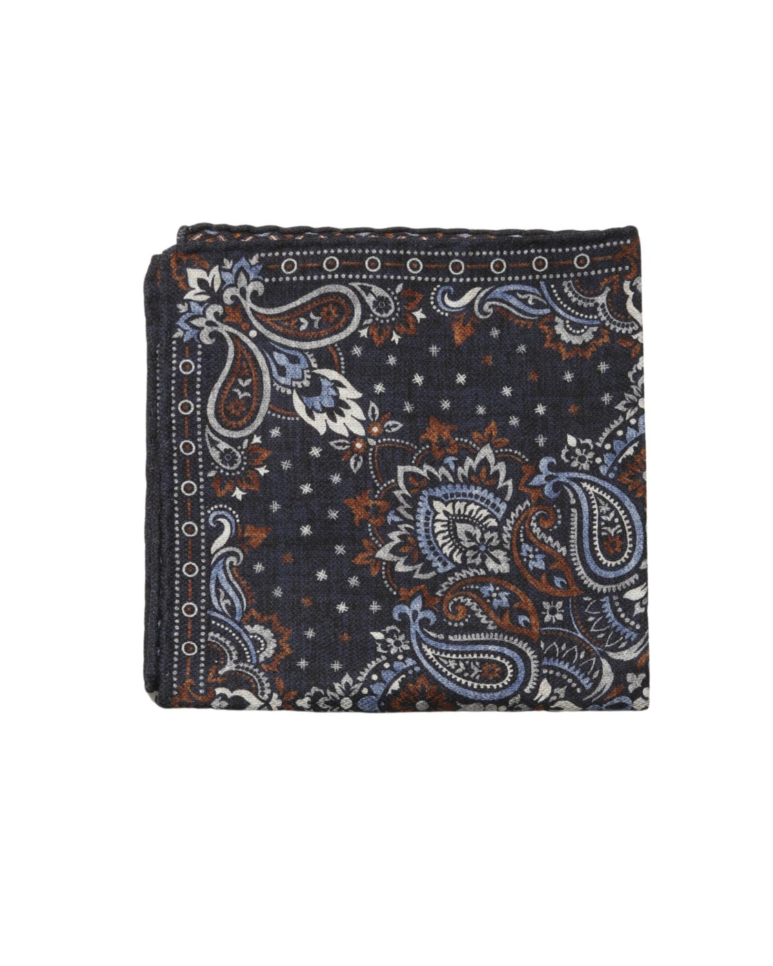 Einstecktuch EASY aus Seide mit Paisley- und Mikromuster