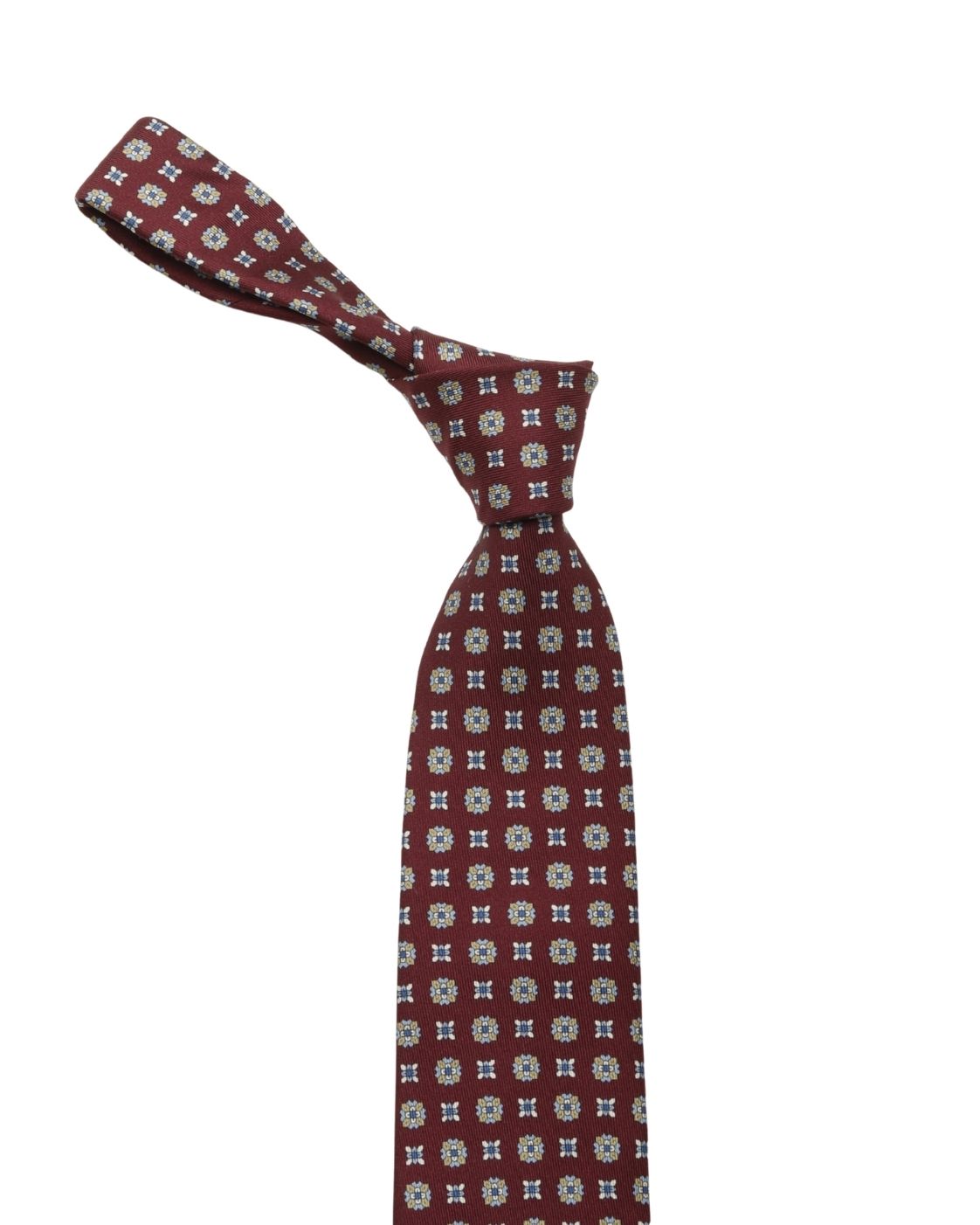 Bordeauxrote Seidenkrawatte MARTIN mit Ornamentmuster