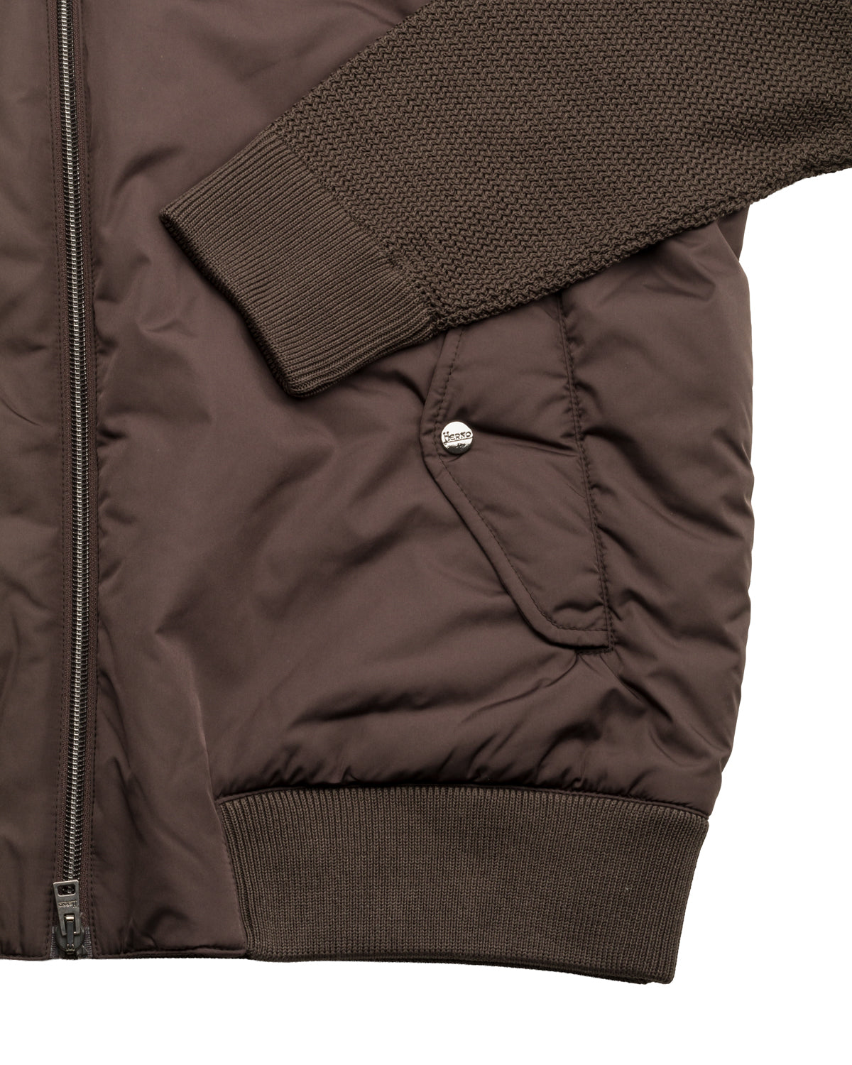 Hybrid Blouson Cotton Knit Relaxed Slim