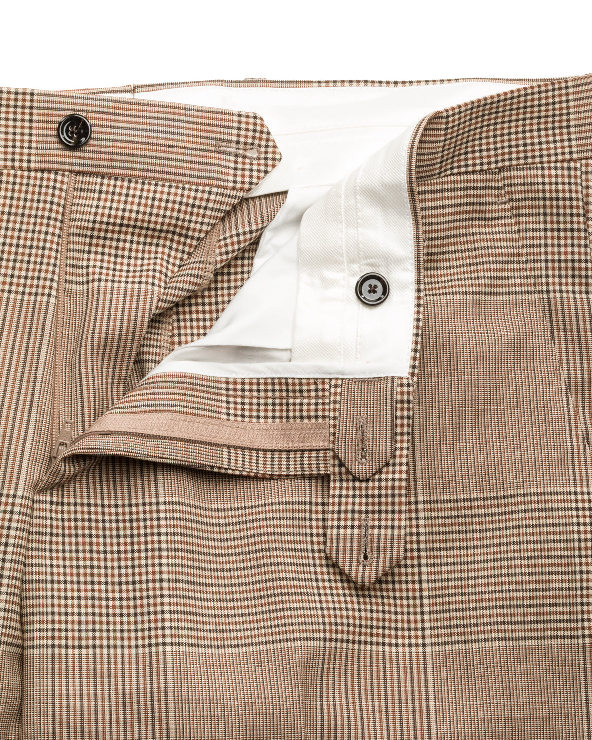 Glencheck Anzug Schurwolle Slim Fit