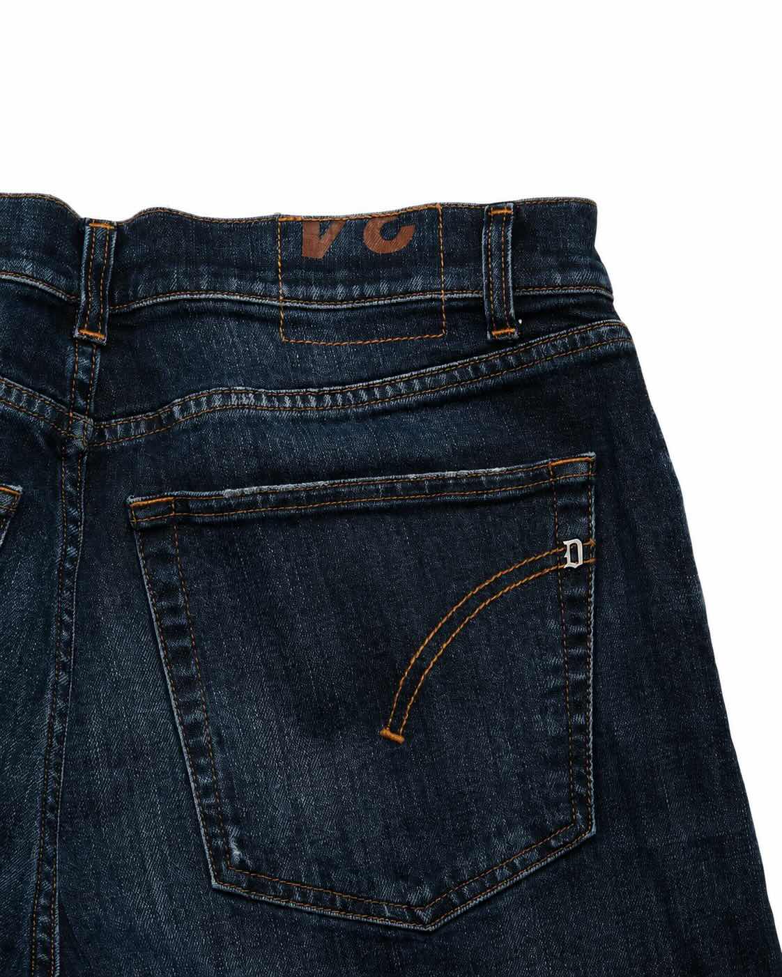 Dunkelblaue Jeans aus Baumwolle im Loose Fit