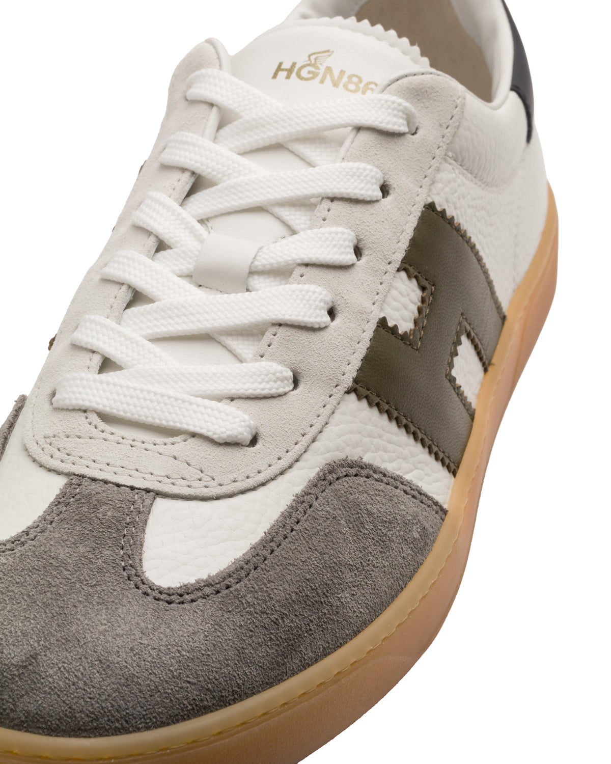 Leder Sneaker Scotchgrain Velours