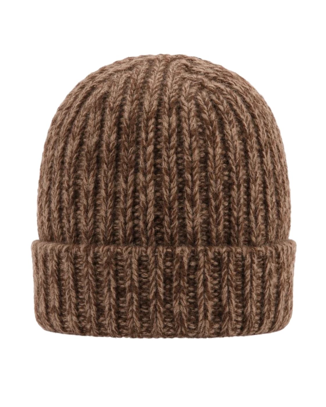Rippstrickmütze ALEXTW aus Kaschmir in Braun
