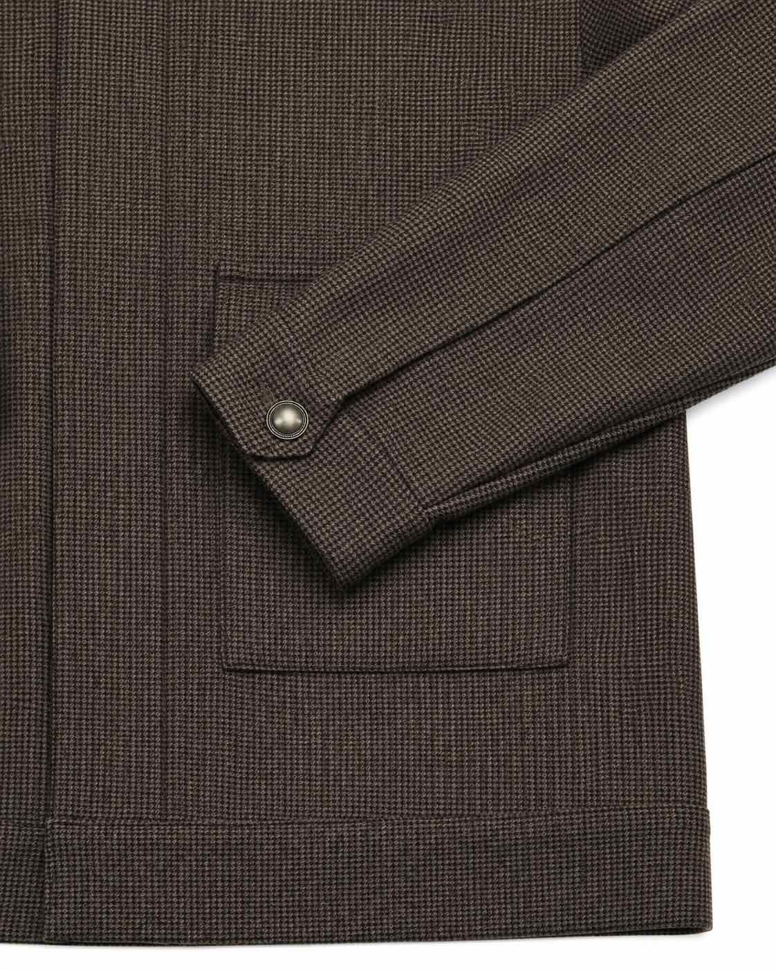 Blouson aus Schurwolle in Braun