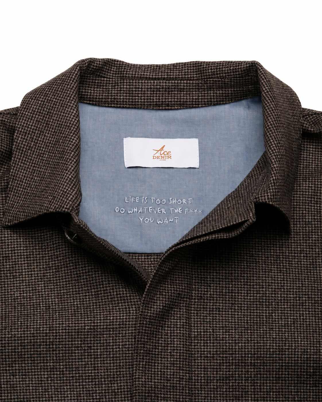 Blouson aus Schurwolle in Braun