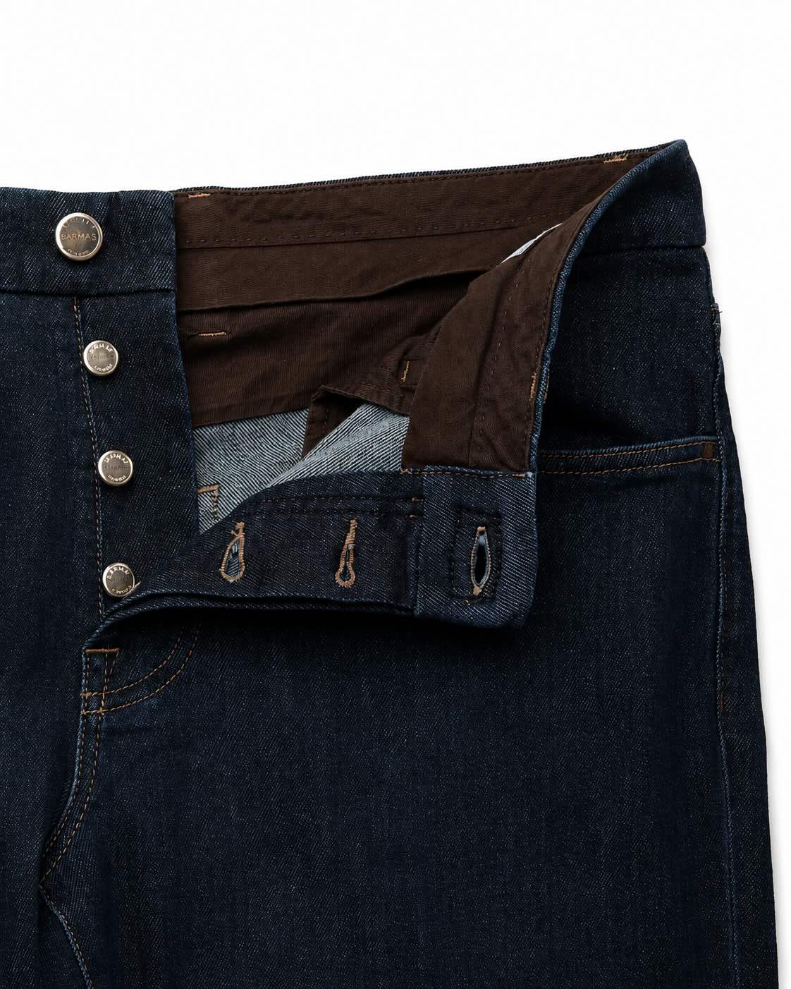 Denver jeans in cotton and cashmere in dark blue
