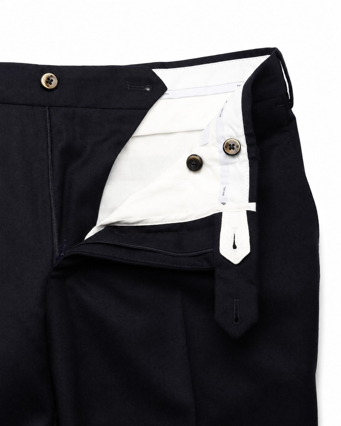 Dunkelblaue Wollhose Slim Fit mit Stretch