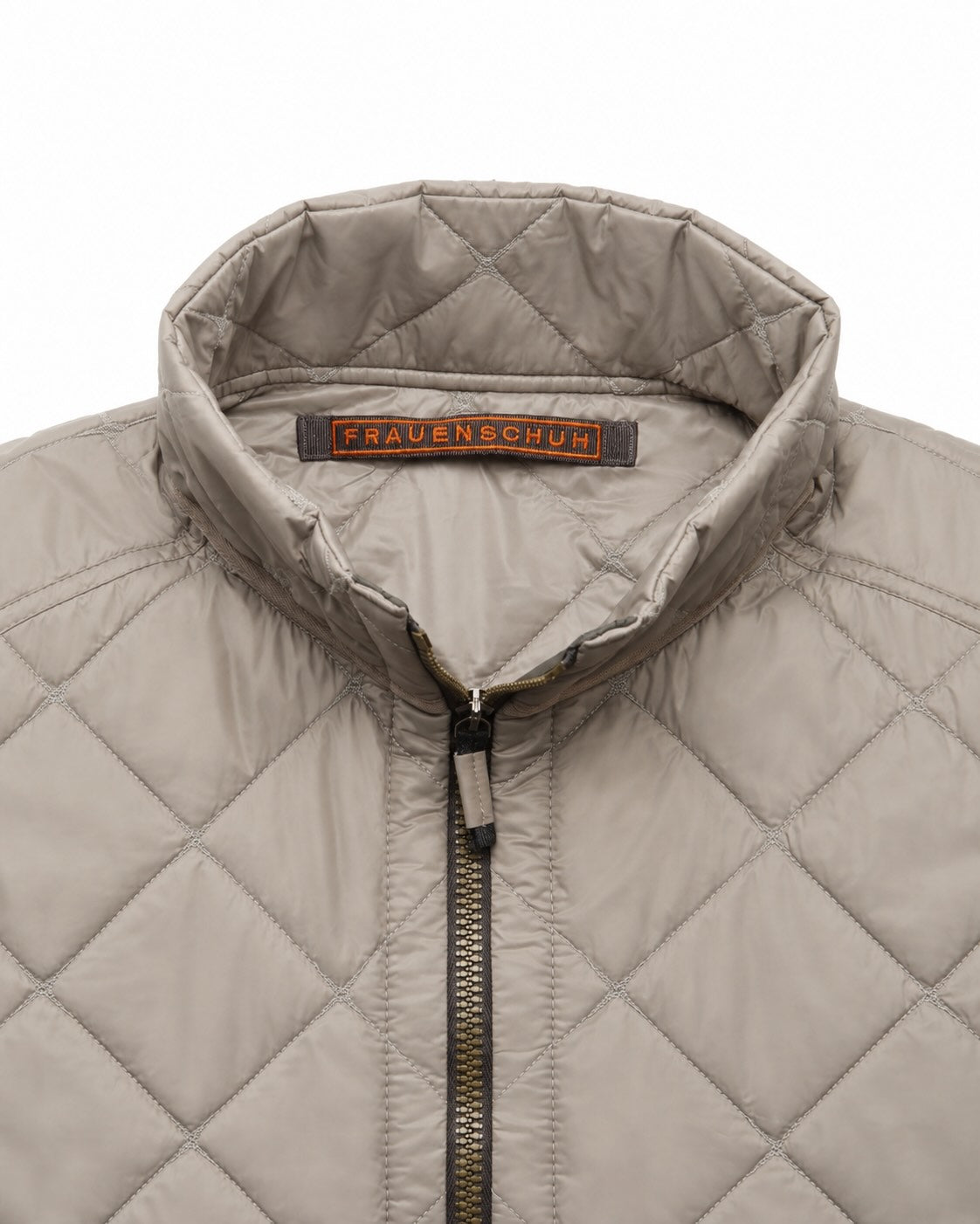 Gestepptes Gilet mit Stehkragen in Beige