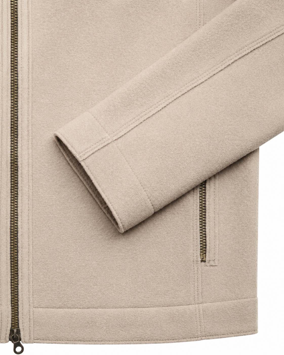 Blouson aus Merinowolle in Beige
