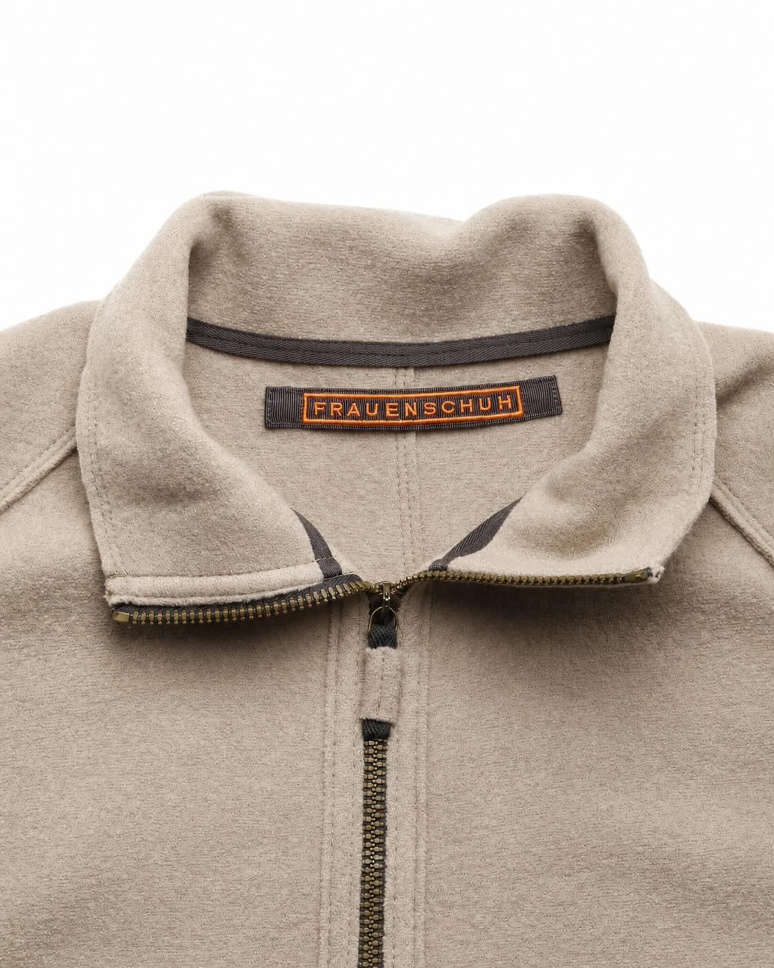 Blouson aus Merinowolle in Beige
