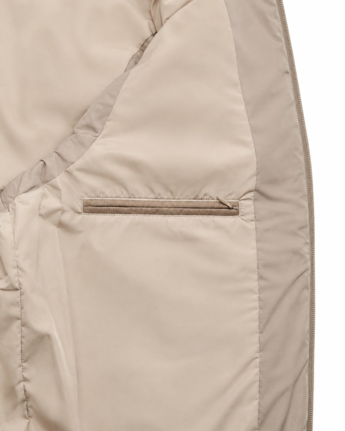 Gilet in Beige mit Kapuze