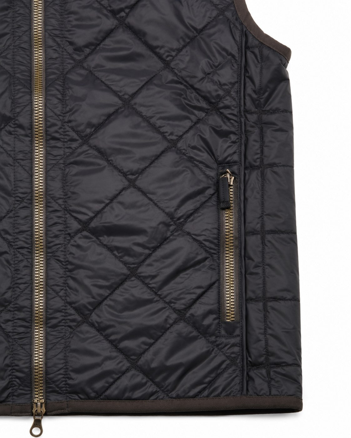 Gestepptes Gilet mit Stehkragen in Dunkelblau