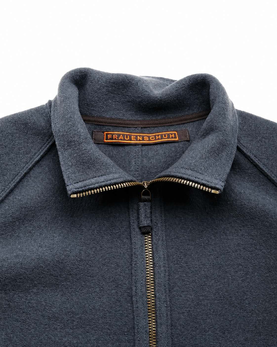 Blouson aus Merinowolle in Blau