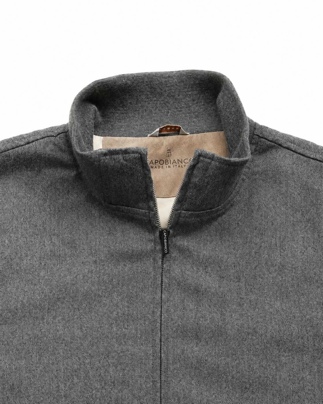 Blouson aus Schurwolle in Grau