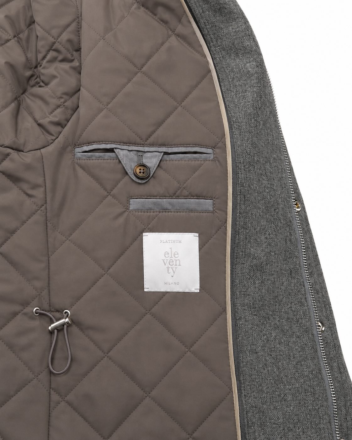 Safari Wool Jacket Slim Fit in Grey