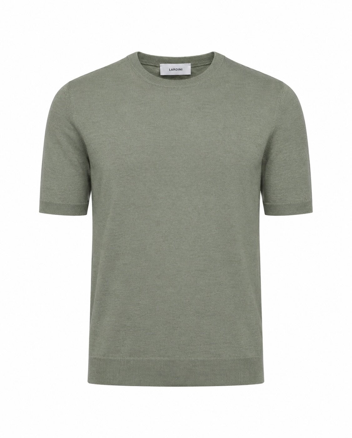 Cotton T-shirt, slim fit, with ribbed cuffs