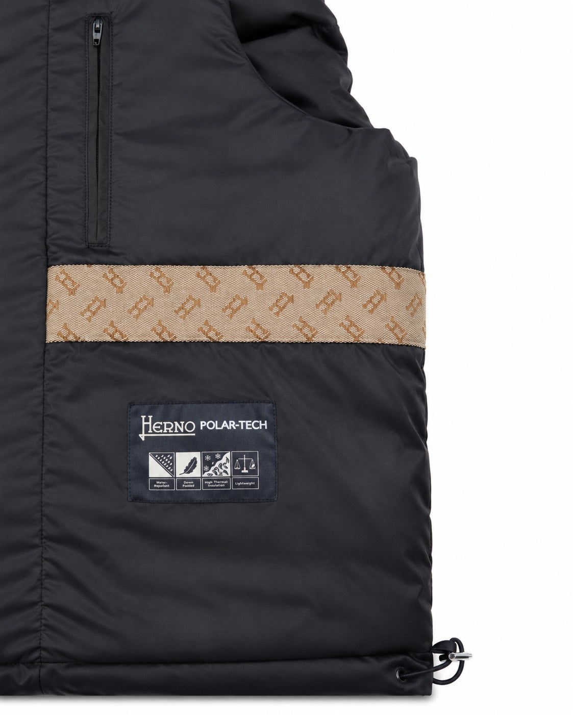 Stepp-Gilet in Dunkelblau mit kontrastierendem Kragen