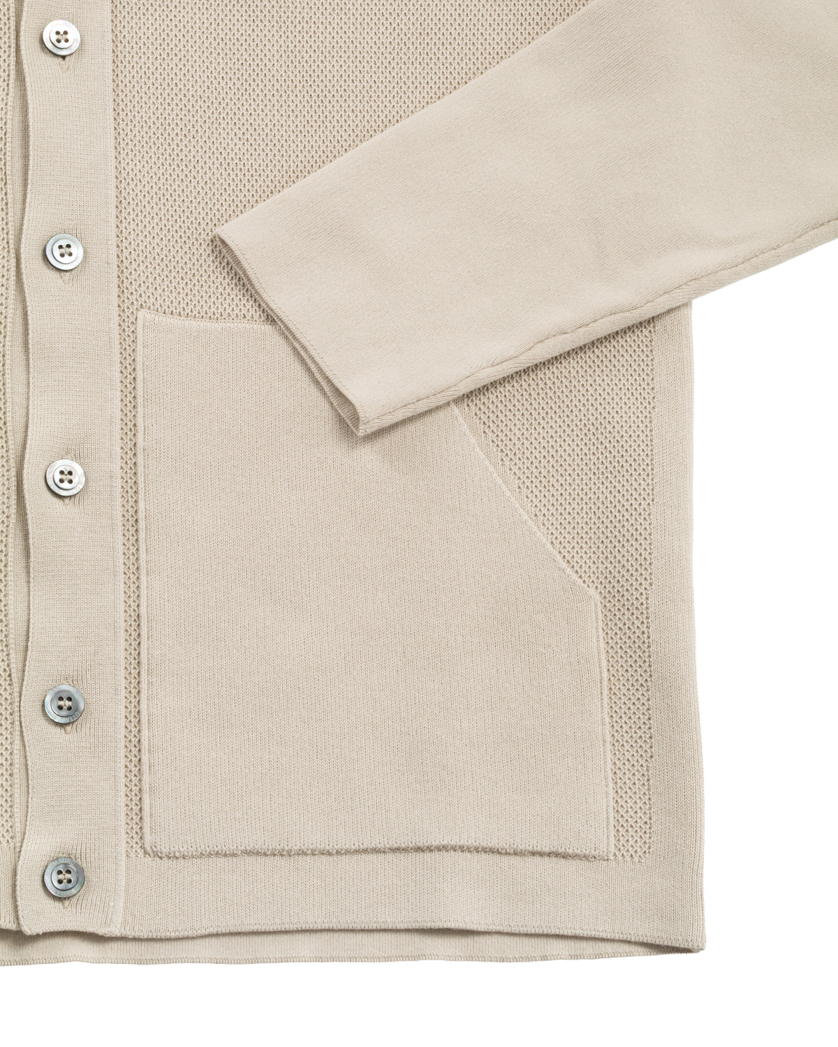 Cotton Shirt Jacket Knit Slim Fit