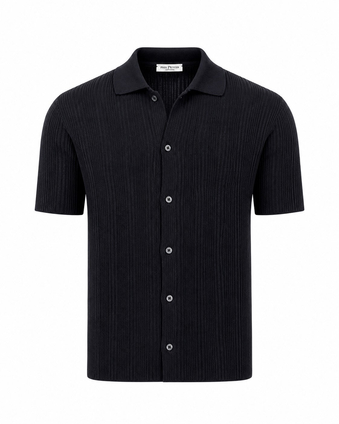 Kurzarmhemd Baumwolle Strick Relaxed Slim Fit