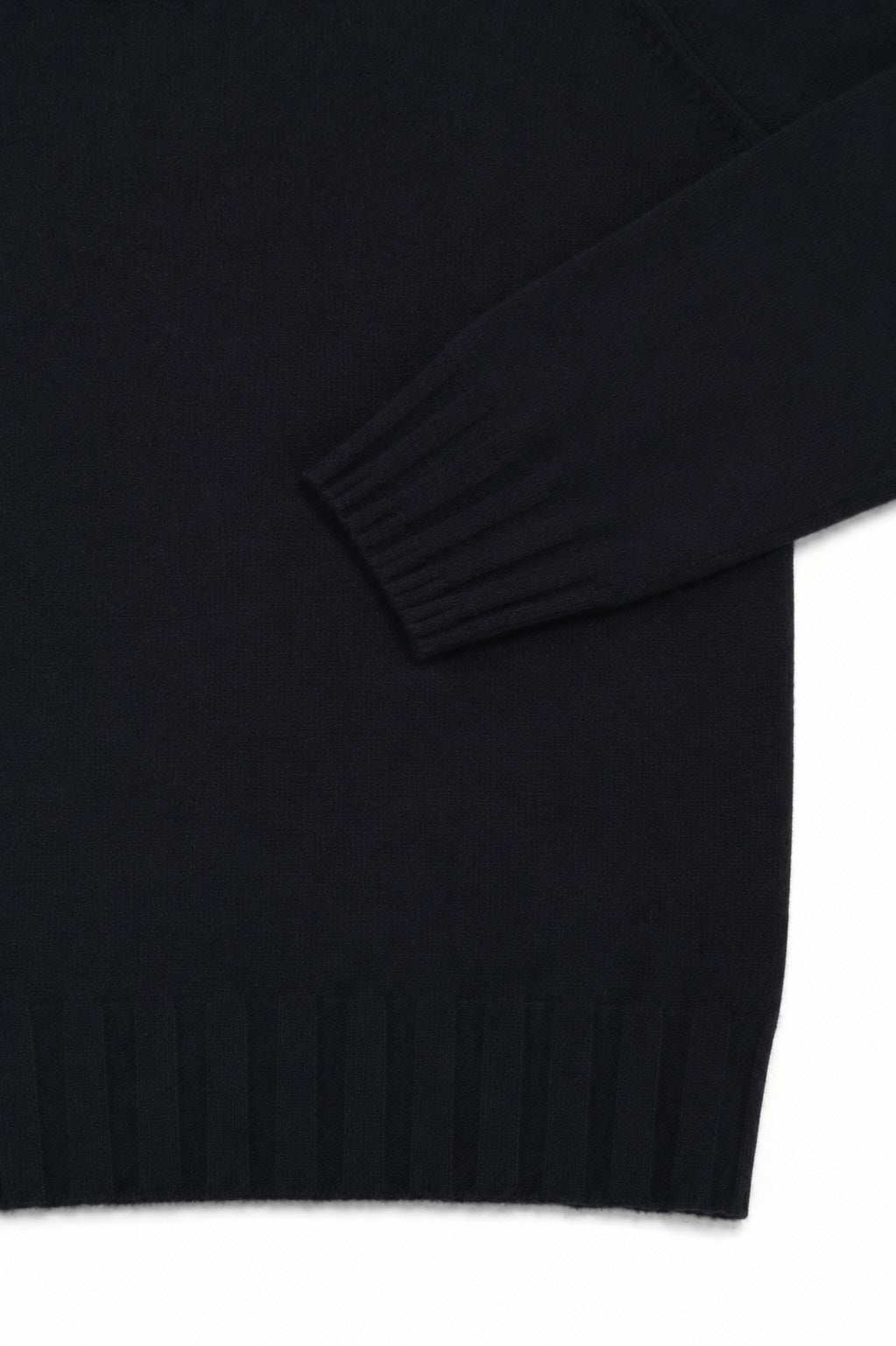 Dark blue cashmere crew neck sweater
