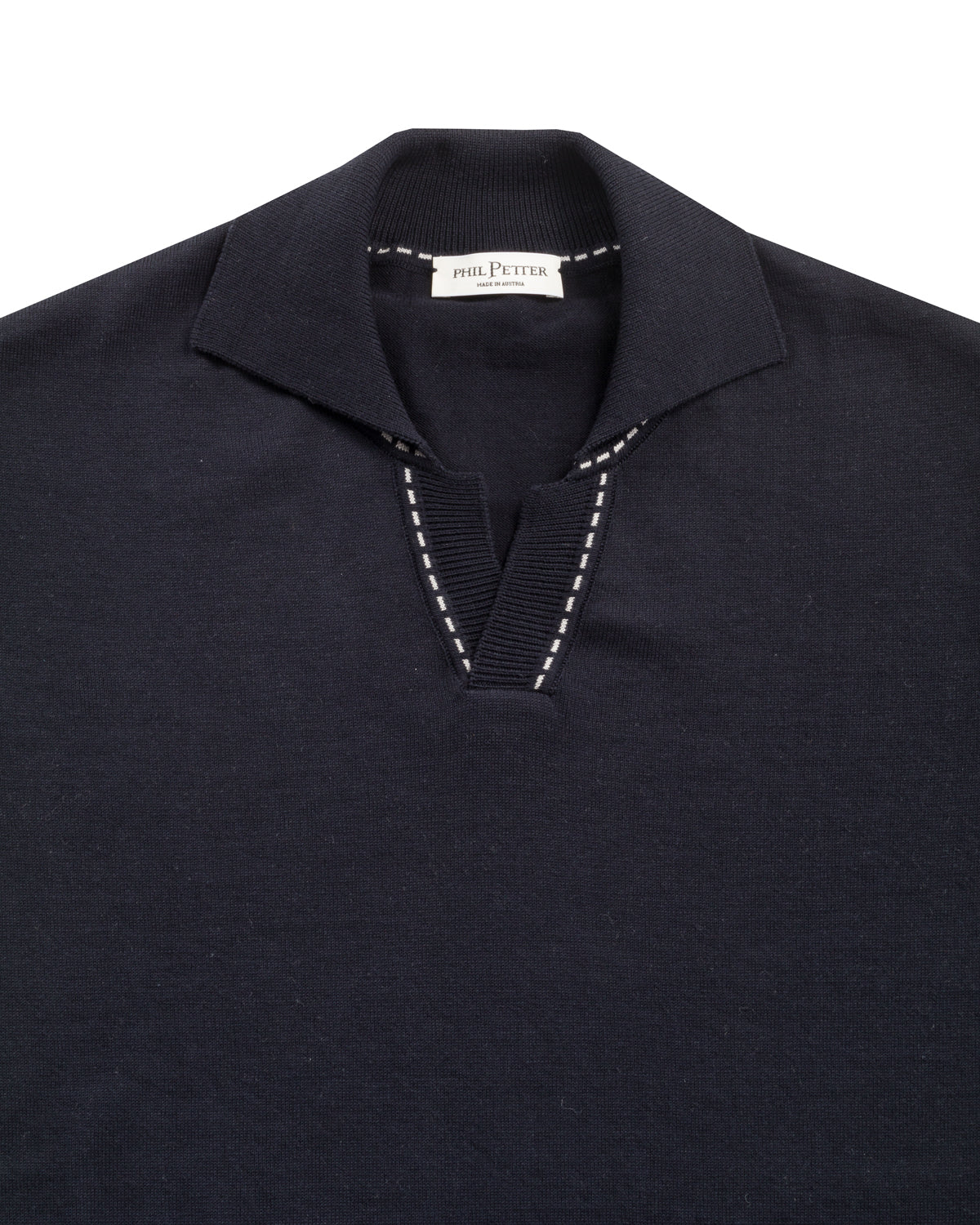 Knitted Polo Shirt Cotton Slim Fit Cuba Collar