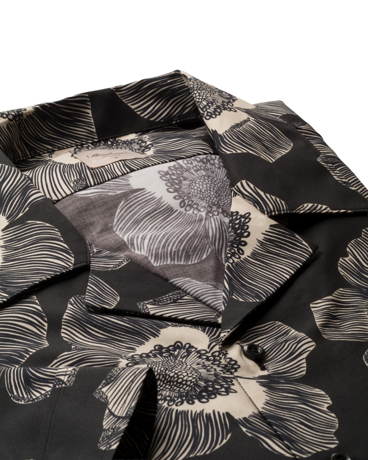 Kurzarmhemd Floralprint Baumwolle Lyocell Resortkragen