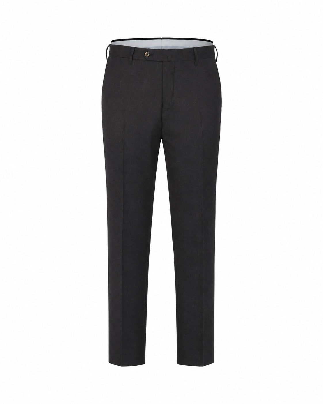 Anthrazitfarbene Wollhose im Slim Fit