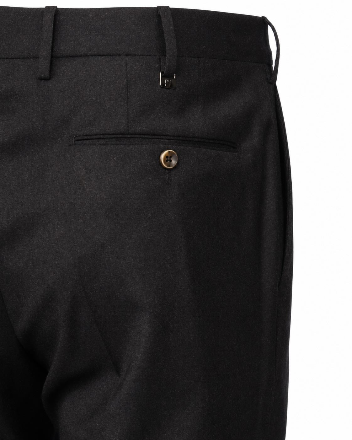 Anthrazitfarbene Wollhose im Slim Fit