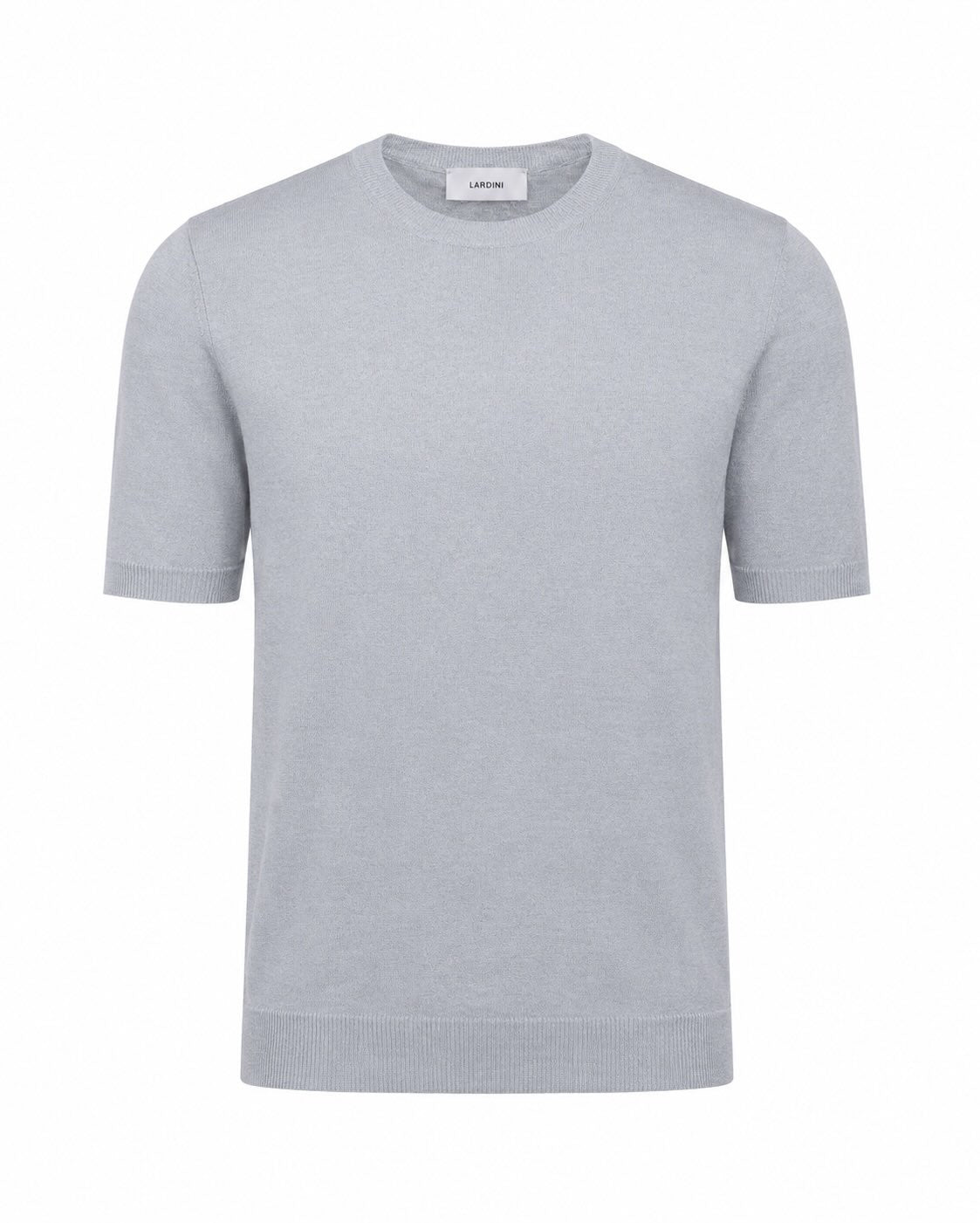Cotton T-shirt, slim fit, with ribbed cuffs