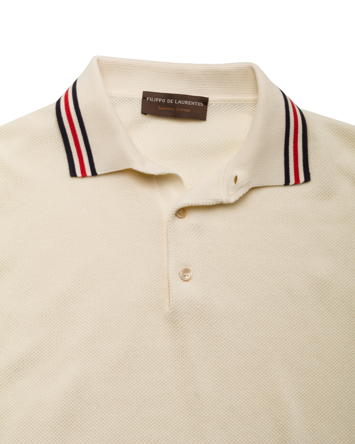 Cotton crepe polo slim fit with stripes