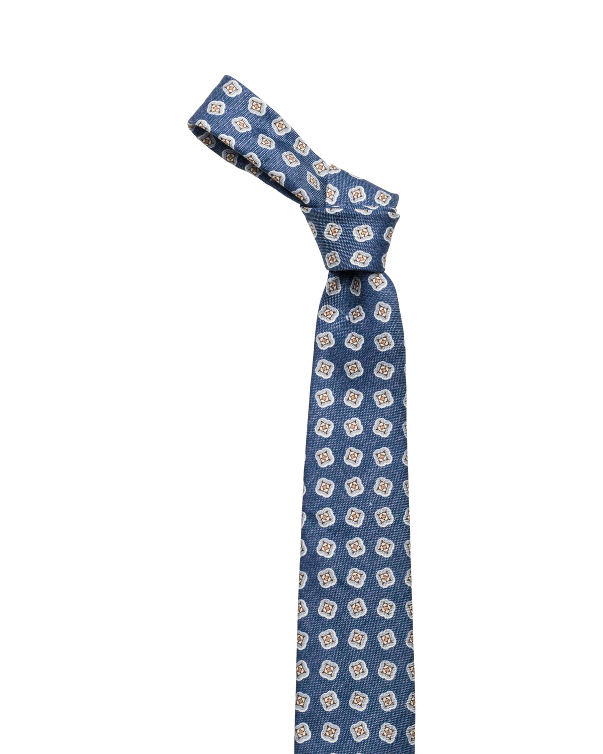 Seidenkrawatte fein gemustert Blau
