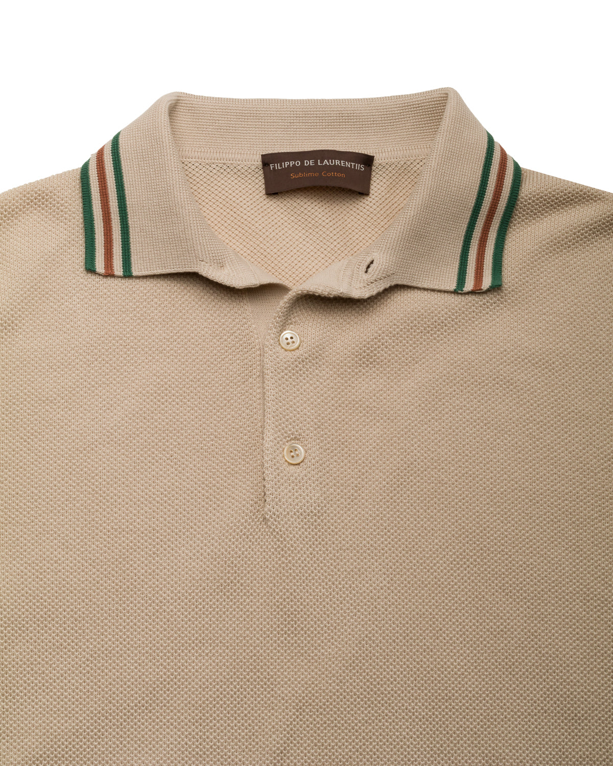 Cotton crepe polo slim fit with stripes