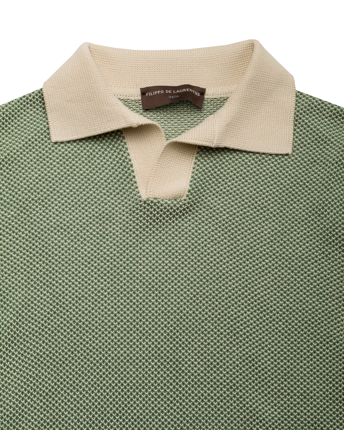 Baumwollkrepp Polo Slim Fit mit kubanischem Kragen