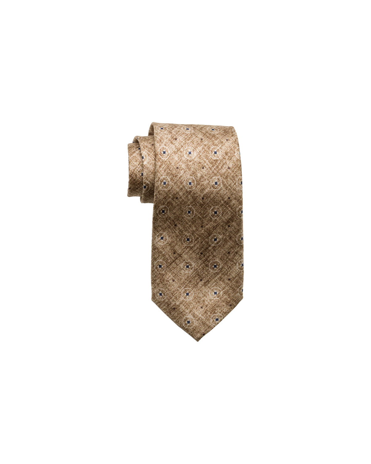 Seidenkrawatte fein gemustert Beige