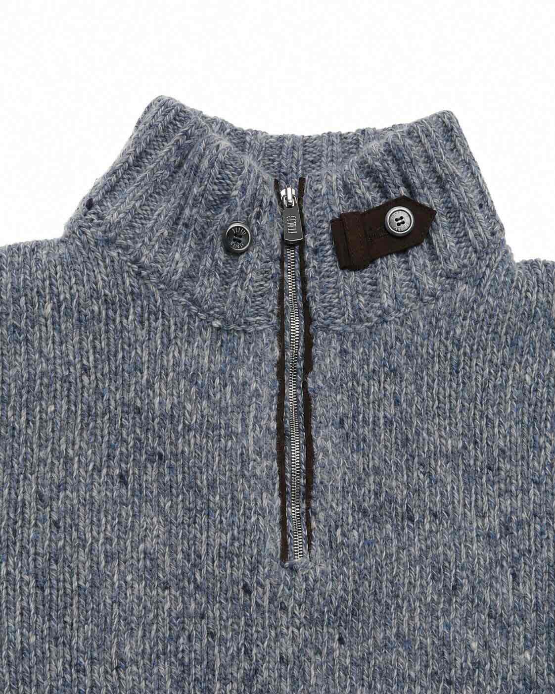 Knitted Troyer CORK made from wool and cashmere